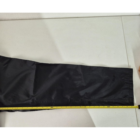 Vintage L.L.Bean Rain Pants Womens Medium Black Nylon Hiking Drawstring 90s - Picture 7 of 8